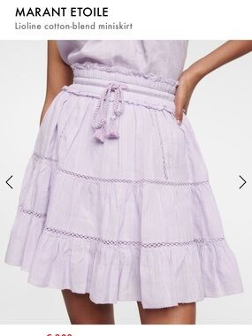 Isabel Marant Lilac Tiered Cotton-Blend Miniskirt